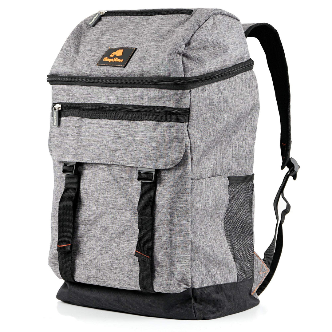 CampFeuer Kühlrucksack 20l grau | leicht und wasserdicht | 20 Liter Isoliertasche für BBQ, Camping,