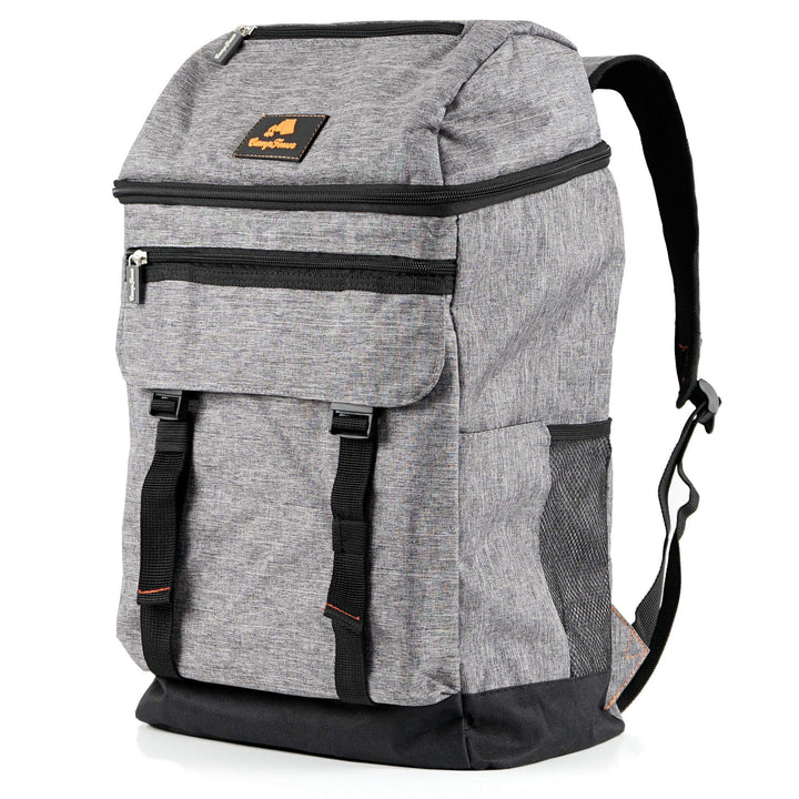 CampFeuer Kühlrucksack 20l grau | leicht und wasserdicht | 20 Liter Isoliertasche für BBQ, Camping,
