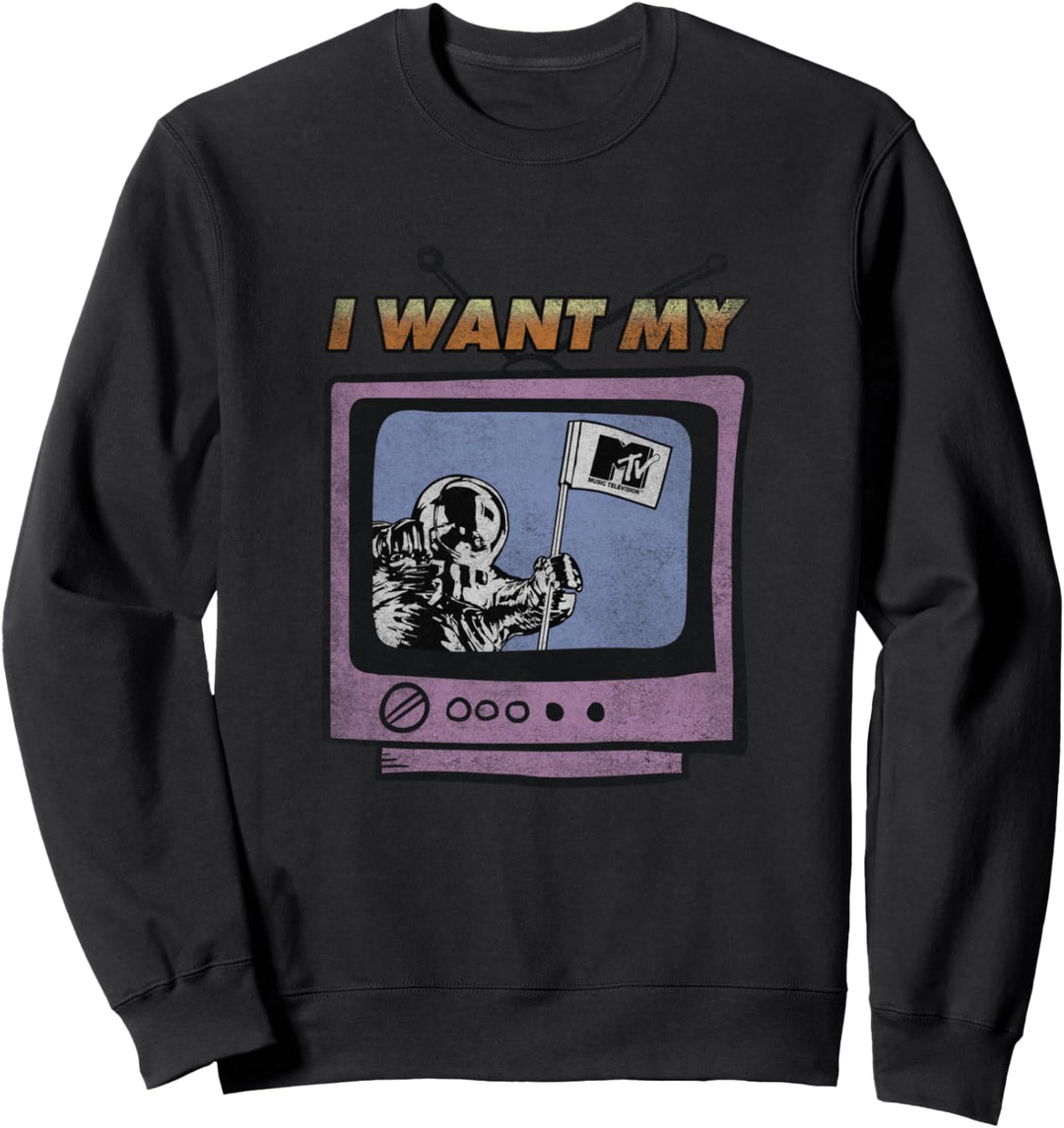 MTV I Want My MTV Moon Man TV Logo Sweatshirt