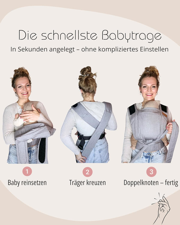 Hoppediz Babytrage Bondolino b.pure Design Siena