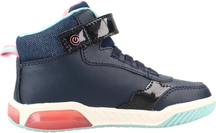 Geox Mädchen J Inek GirlSneaker 25 EU Navy Watersea, 25 EU Navy Watersea