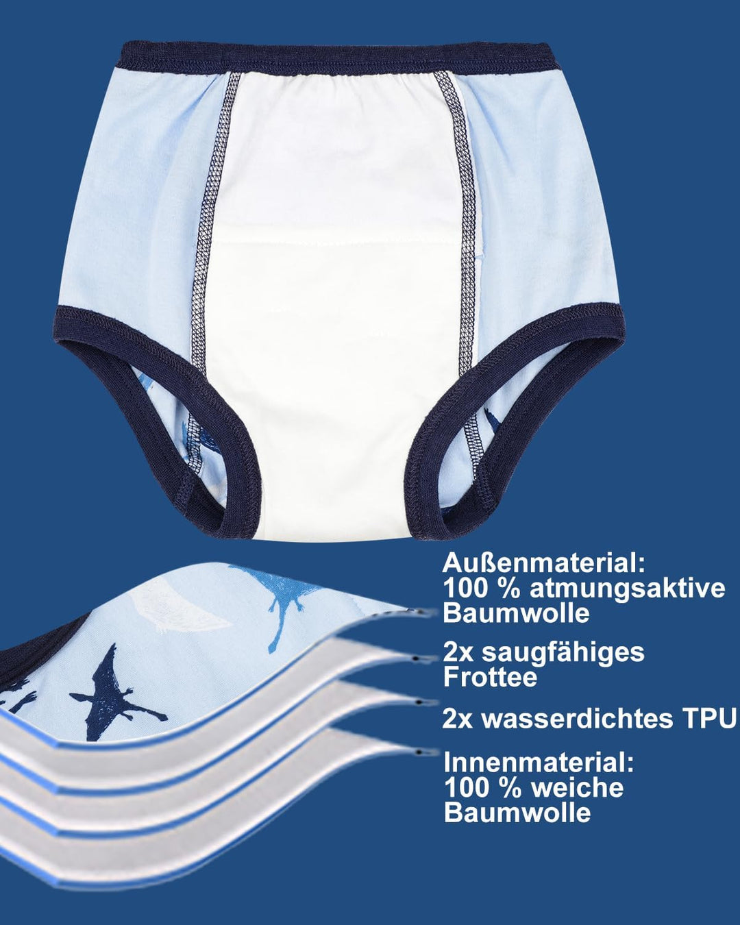 FLYISH DIRECT Töpfchen Trainingshose - Packung mit 6 Baby Trainingshosen Töpfchen Unterwäsche Kleink