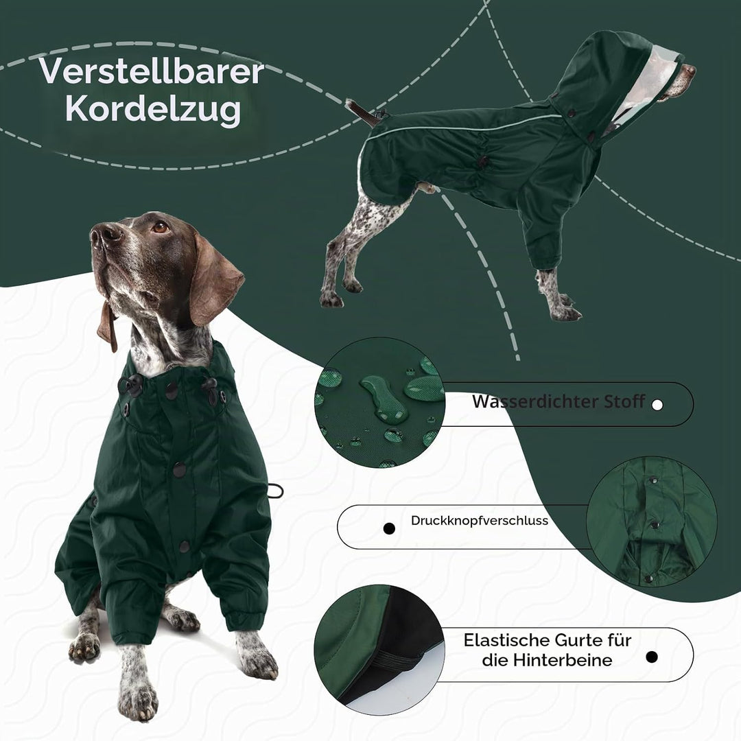 Wasserdichter Hundemantel, Regenschutz Hund Regenjacke Hunderegenmantel Einstellbare wasserdichte Ha