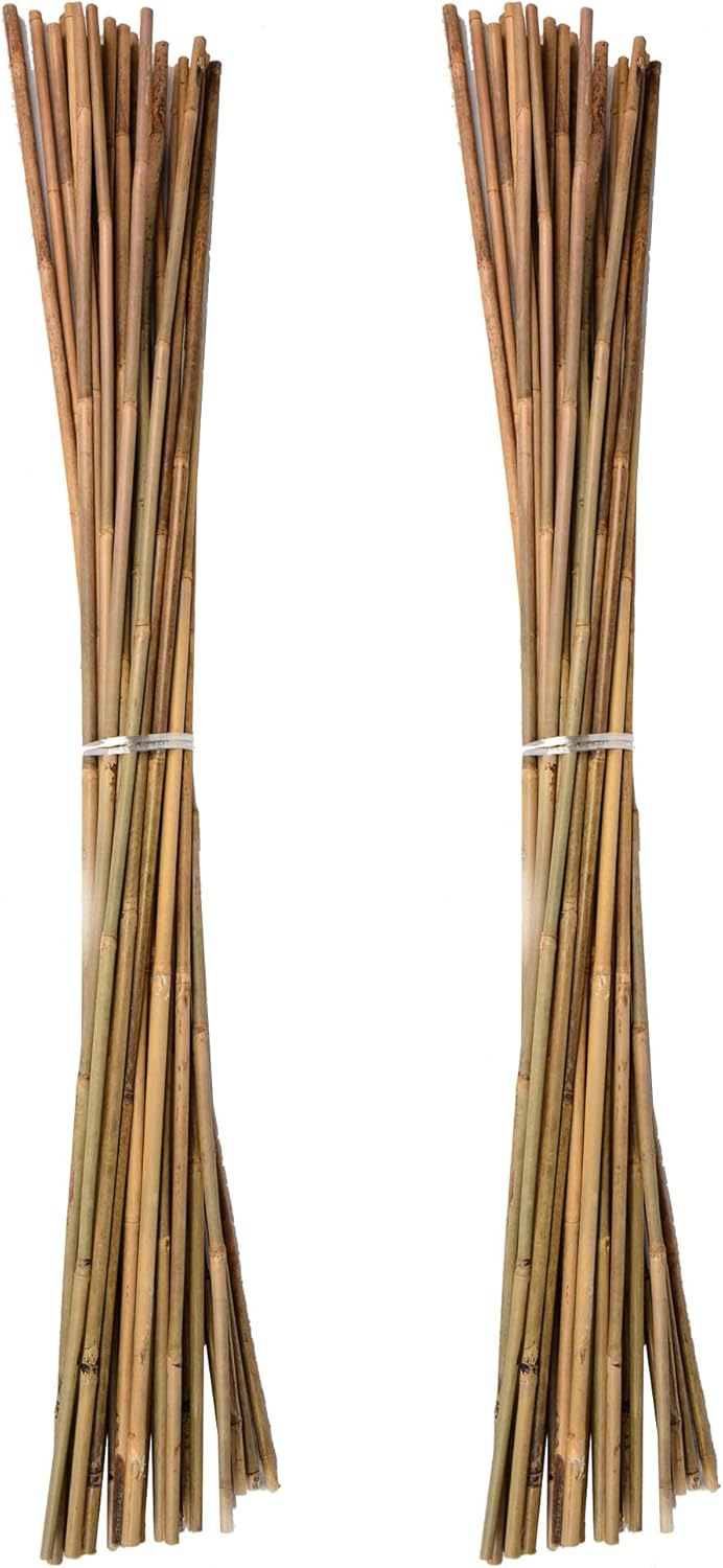 UNUS Bambusstäbe, Pflanzenstäbe zur Stabilisierung von Pflanzen im Garten, Rankstäbe Bambus 120 cm n