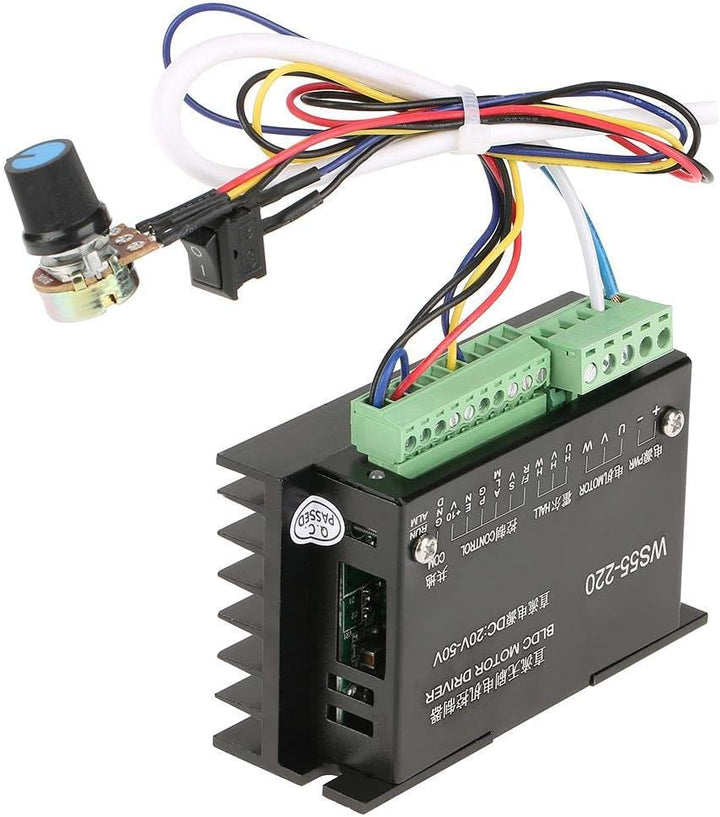 Bewinner Motortreiber Controller mit Kabel, WS55-220 Hochleistungs BLDC Motor Controller mit 3 Phase