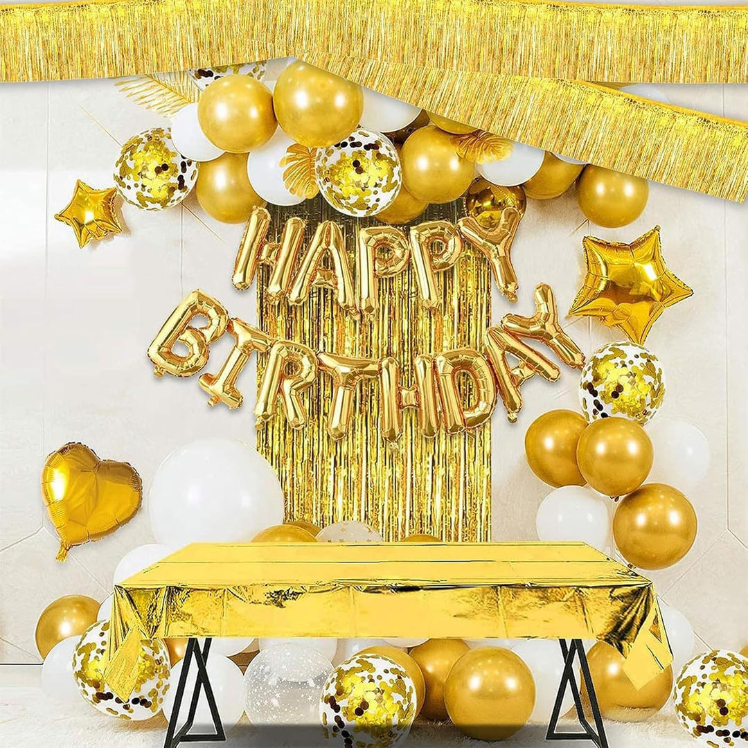We Moment Zone 6-Pakete Gold Fransen Girlande Metallic, Metallic-Folien-Fransengirlande Hängedekorat