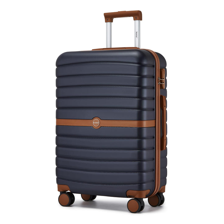 KONO Koffer Reisekoffer Trolley Koffer mittelgross von ABS+PC Hartschalenkoffer mit Zwillingsrollen