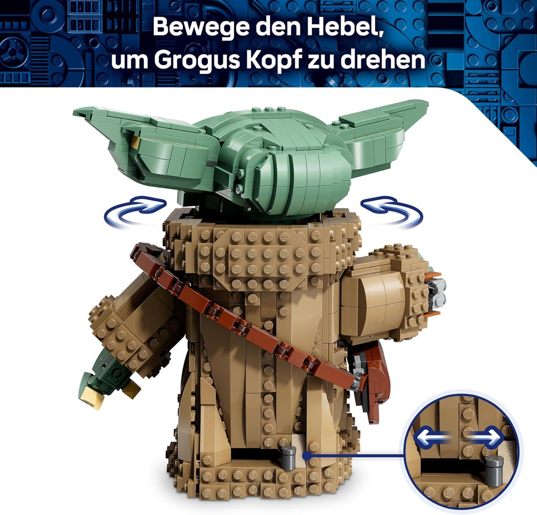 LEGO Star Wars 75446 Grogu (Lehrling des Mandalorianers) - Spielfigur Modellbau mit Beskar-Rüstung a