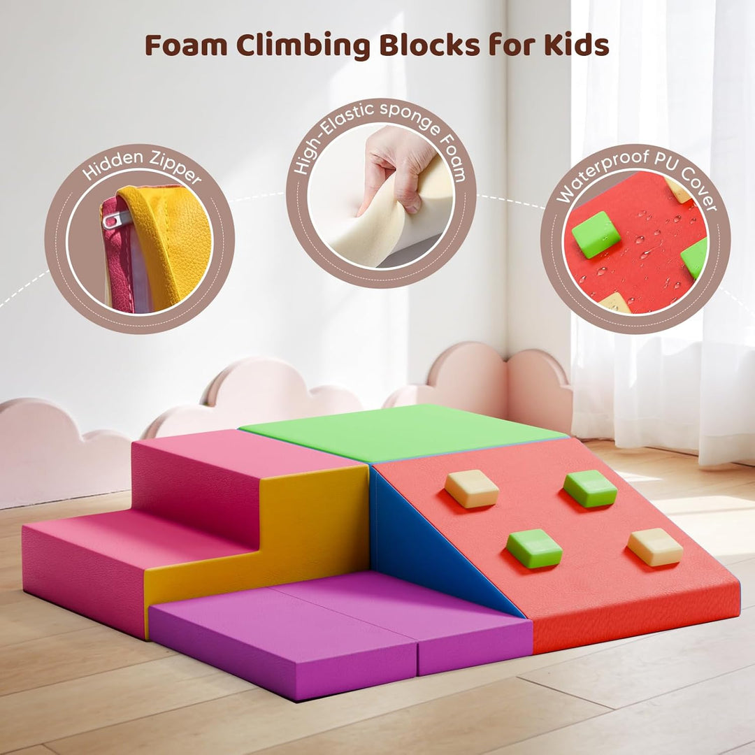 Baby-Schaumstoffbausteine, XXL Softplay-Set für Kleinkinder von 1–3 Jahren, Schaumstoff Bausteine fü
