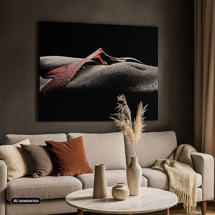 Bilder auf Leinwand 100x70cm Leinwandbild Körper weibliches Modell Wassertropfen Gross Wanddeko Bild