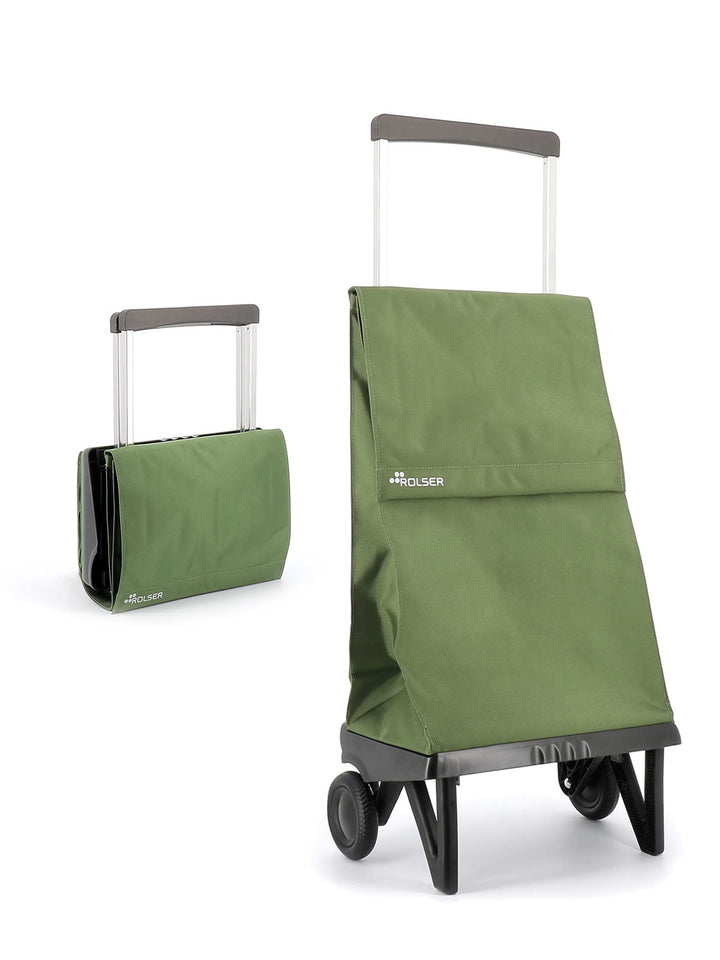 Klappbarer Einkaufstrolley Rolser Plegamatic MF 2 Räder - Kaki, Kaki