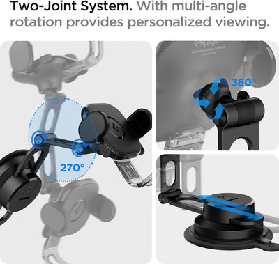 Spigen OneTap Universal Handyhalterung Auto, KFZ Handy Halterung Amaturenbrett und Windschutzscheibe