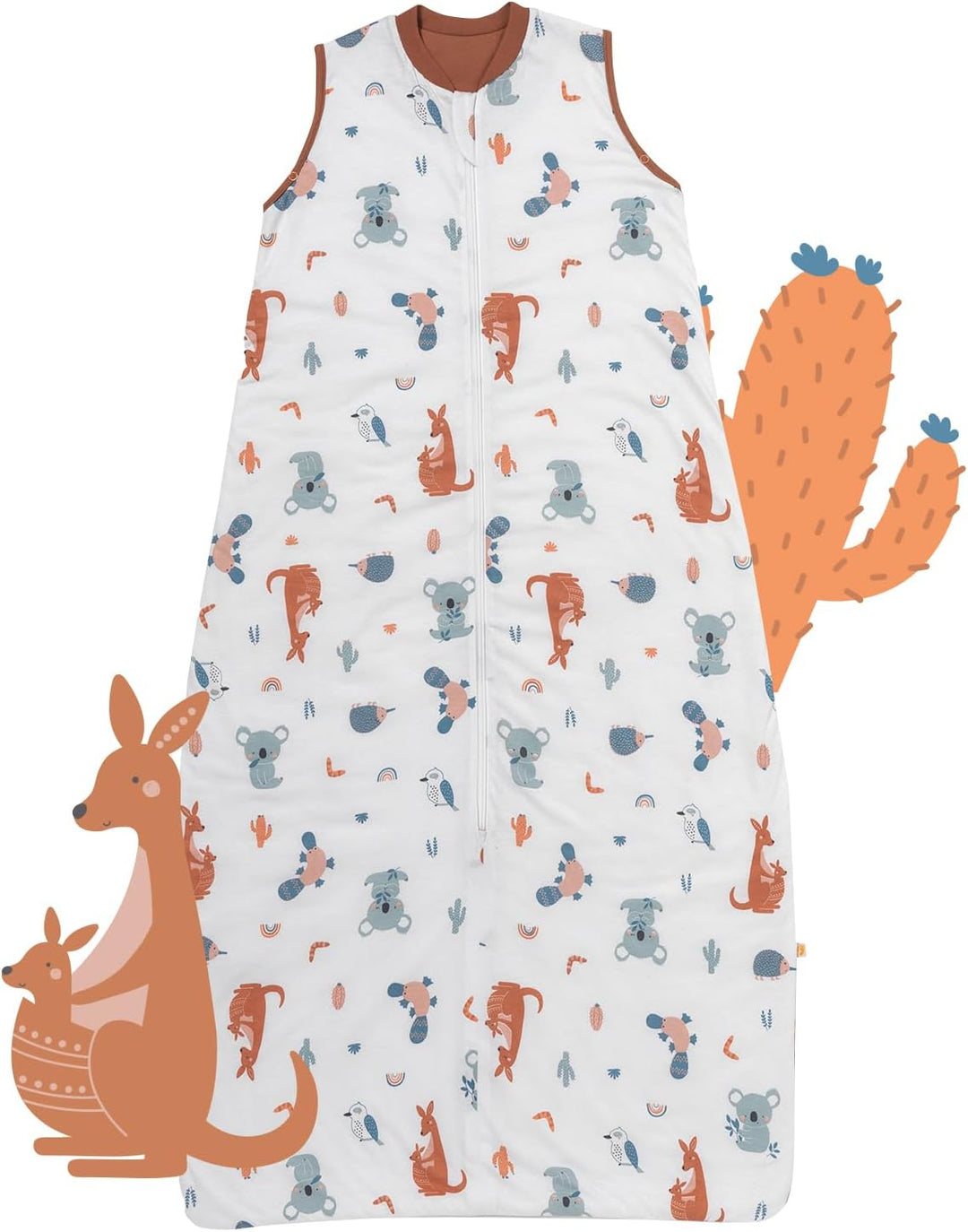 Schlummersack leicht gefütterter Babyschlafsack Frühjahr/Sommer 1.0 Tog für Mädchen und Jungs - in v