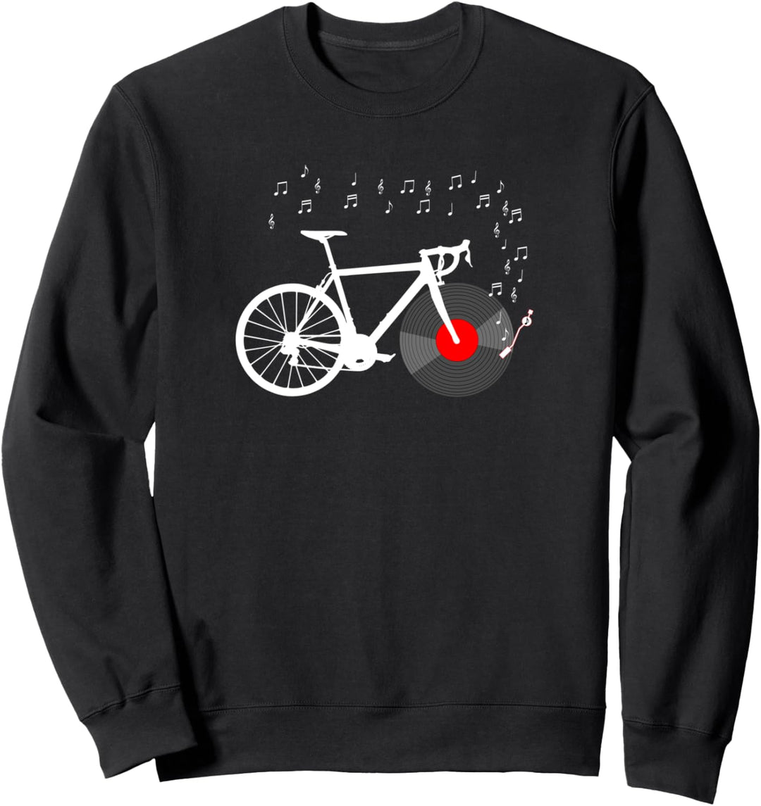 Vinyl-Schallplattenspieler für Fahrradfahrer, Rennrad Sweatshirt