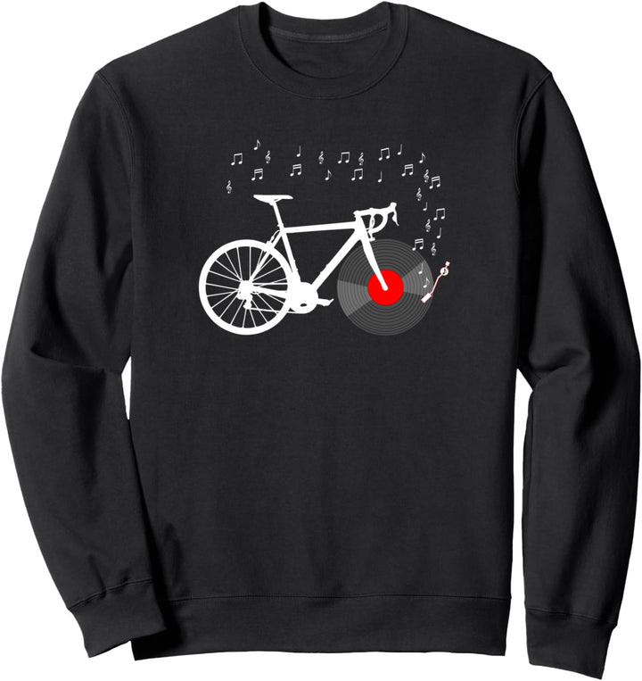 Vinyl-Schallplattenspieler für Fahrradfahrer, Rennrad Sweatshirt