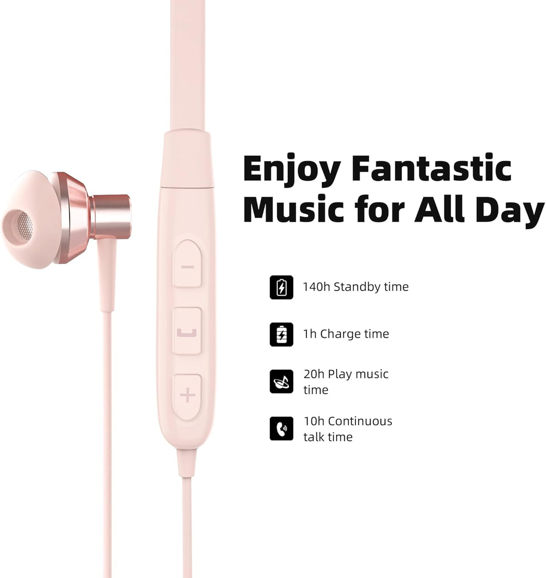 SoundMAGIC S20BT Bluetooth-Kopfhörer mit Nackenband, drahtlose Ohrhörer, Hi-Fi-Stereo-In-Ear-Kopfhör