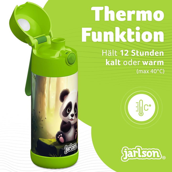Jarlson® Trinkflasche Kinder Edelstahl MALI [THERMOSFLASCHE] - Kindertrinkflasche Auslaufsicher - Th