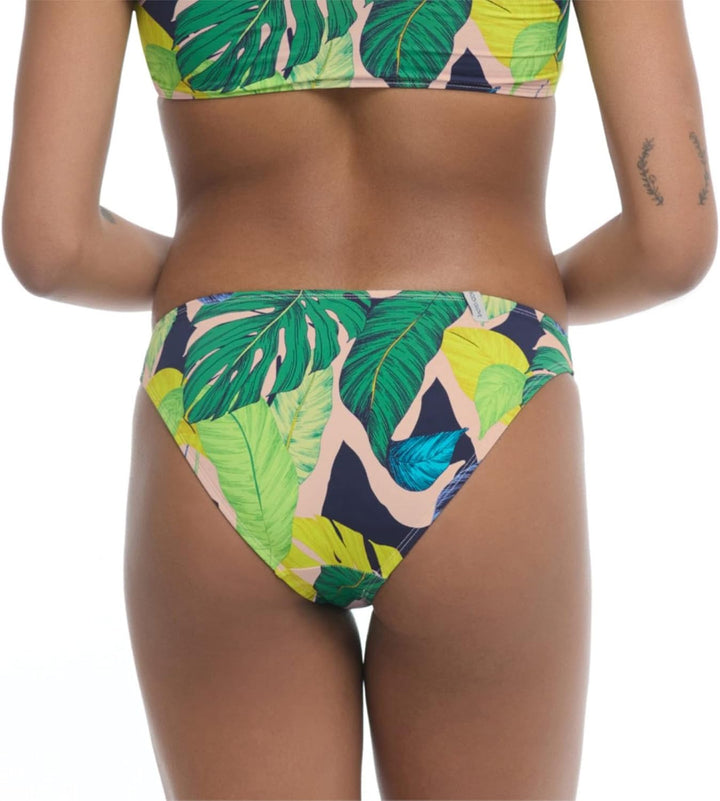 Body Glove Damen Bikinihose mit Vollständiger Abdeckung Bikini-Unterteile S Manoa Falls Blattdruck,
