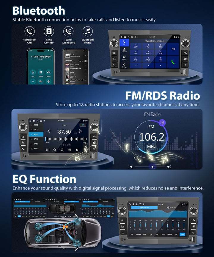 4GB+64GB Carplay Autoradio für Opel Corsa Combo Astra Antara Signum 2000-2011, Car Stereo mit Androi