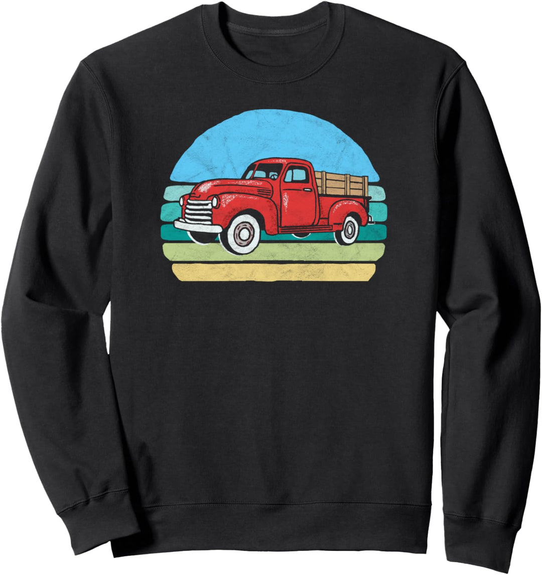 Sweet Retro Farm Truck Vintage 80's Minimalist Farming Sweatshirt
