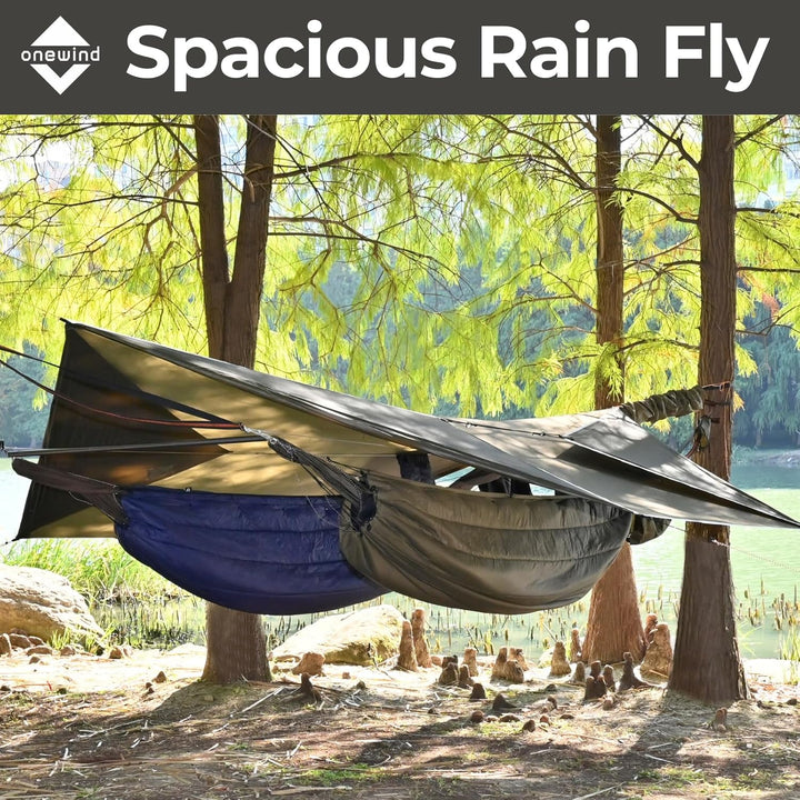 onewind Hängemattenplane, vielseitig, Camping, Regenfliege, Ultraleicht, grosse Abdeckung, Unterstan