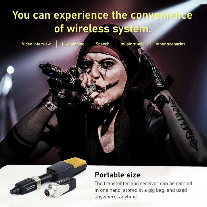 Xvive U3C Wireless Mikrofon System 2.4G Wireless XLR Mikrofon Sender Empfänger für Kondensator Mikro
