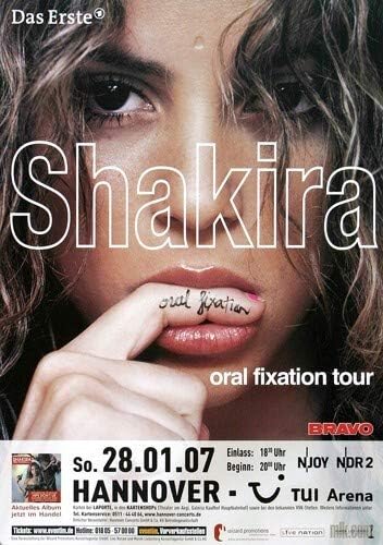 Shakira - Oral Fixation, Hannover 2007 » Konzertplakat/Premium Poster | Live Konzert Veranstaltung |