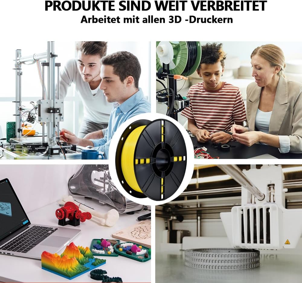 iBOSS PLA Filament 1,75 mm, hartes 3D-Druckerfilament PLA, Massgenauigkeit +/- 0,02 mm, 1 kg Spule (