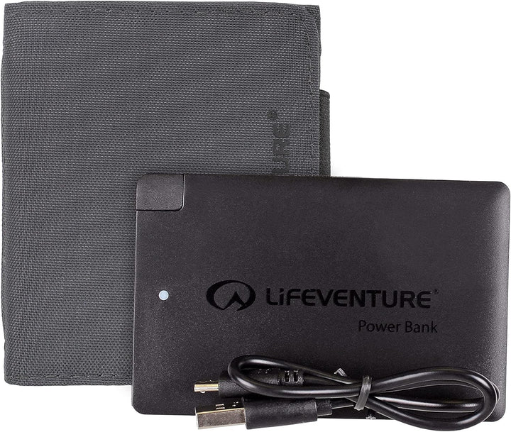 Lifeventure RFiD Geschütztes Ladegerät Geldbörse mit 2500 mAh Power Bank - Wallet für Reisen, umwelt