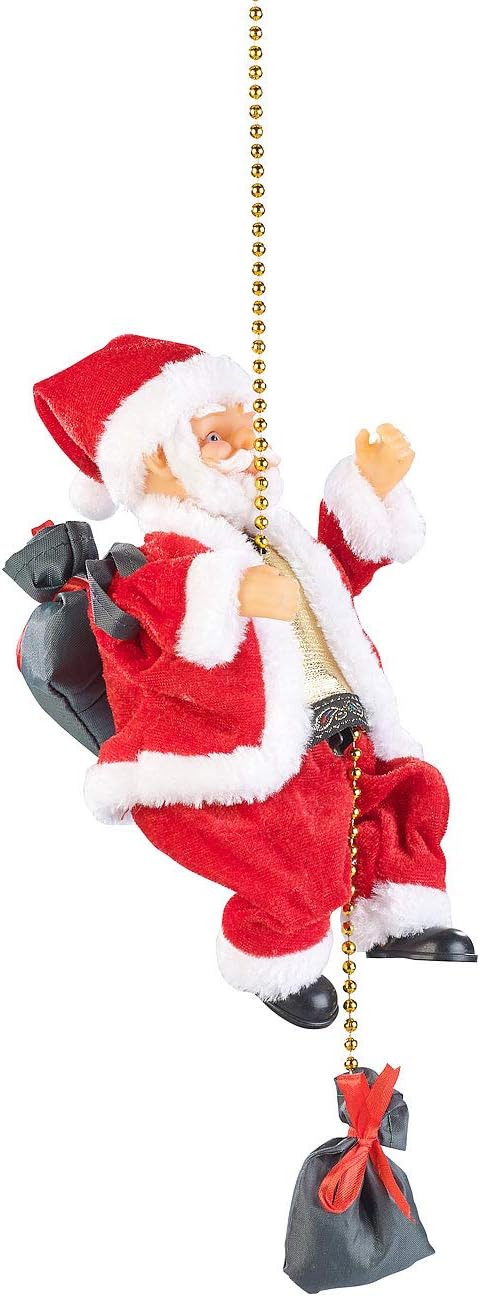 infactory Nikolaus: 2er-Set Kletternder Weihnachtsmann Santa Crawl (Santa Claus, Weihnachtsmann Klet