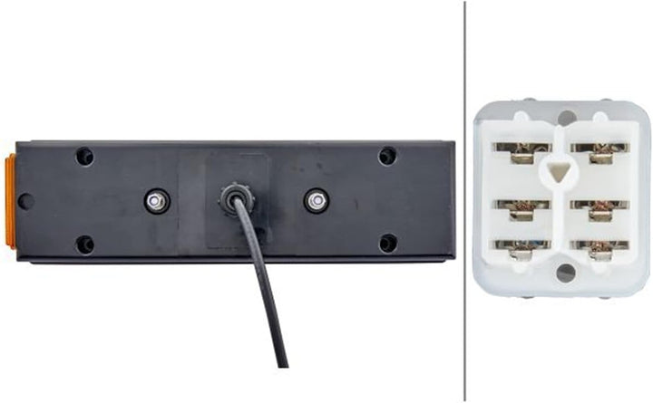 HELLA - Heckleuchte - Glühlampe - 24V - Anbau/geschraubt - Lichtscheibenfarbe: mehrfarbig - Kabel: 1