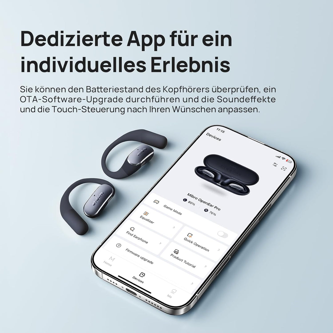 Mibro OpenEar Pro Kopfhörer Bluetooth 5.4, Neue Wireless-Ohrhörer mit Mikrofon Bluetooth Earbuds, 30