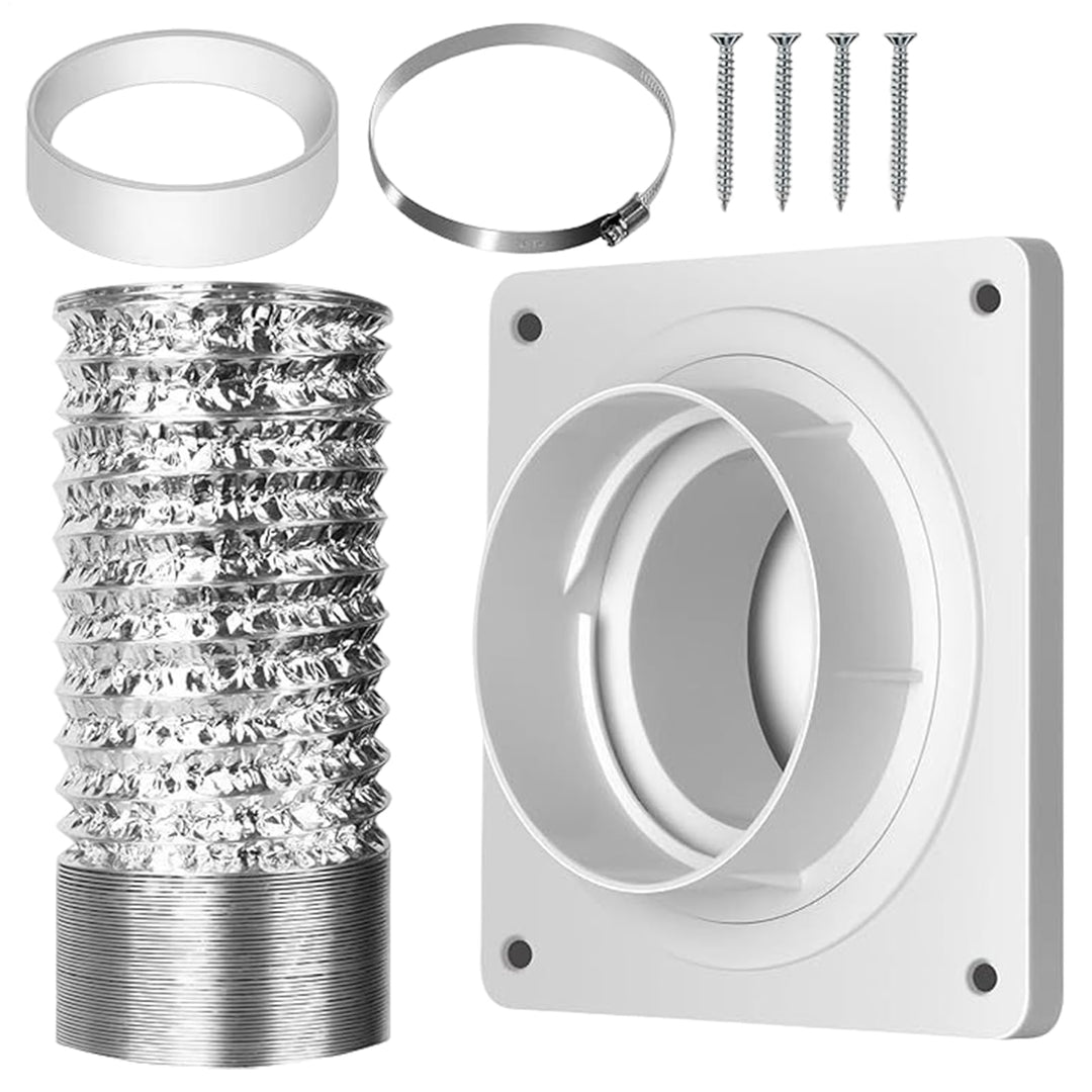 Dryer Vent, Indoor Drying Machine Vents Kit, 7 Inches Replacement Connector Plate & Multi Functional