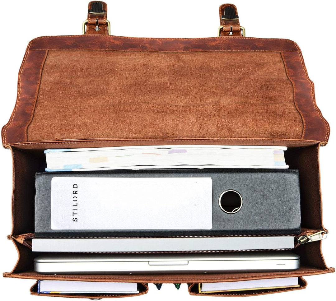 STILORD Karl Aktentasche Herren Lehrertasche Bürotasche Laptoptasche Umhängetasche XL Businesstasche