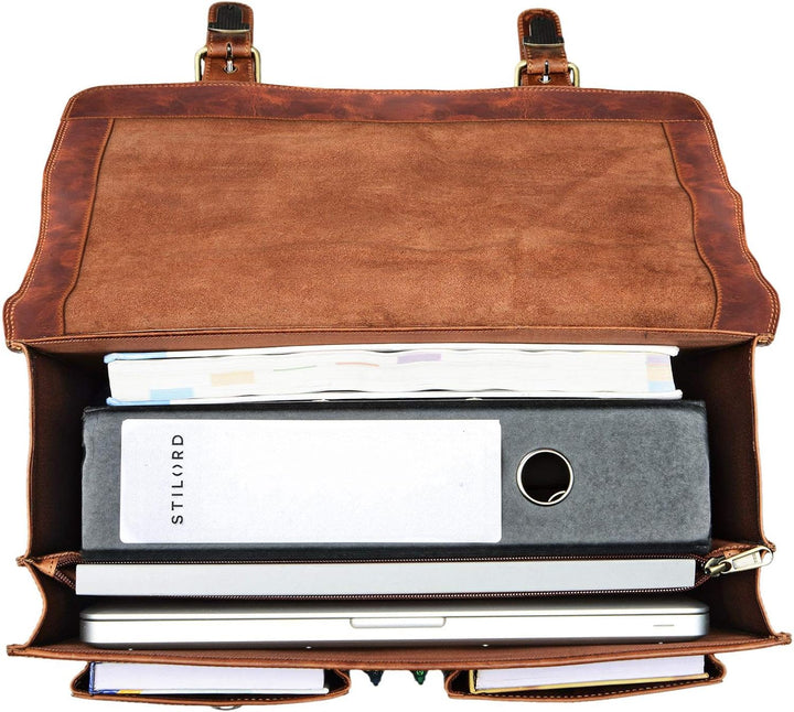 STILORD Karl Aktentasche Herren Lehrertasche Bürotasche Laptoptasche Umhängetasche XL Businesstasche
