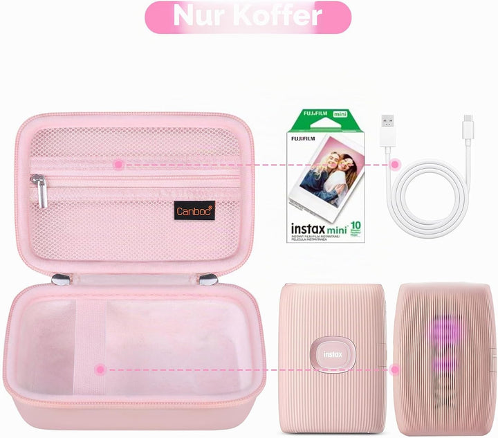 Canboc Hartschalenkoffer für Fujifilm Instax Mini Link 2/Instax Mini Link Smartphone Drucker/Fujifil