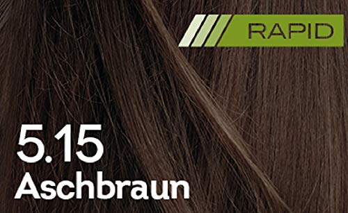 BIOKAP RAPID Permanente Haarfarbe 5.15 Aschbraun | NUR 10 MINUTEN EINWIRKZEIT | Bio Arganöl - TricoR