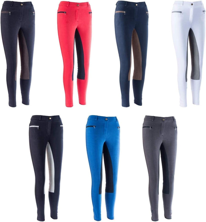 RL24 - Damen Reithose Vollbesatz BASICLINE 46 Schwarz/Schwarz, 46 Schwarz/Schwarz