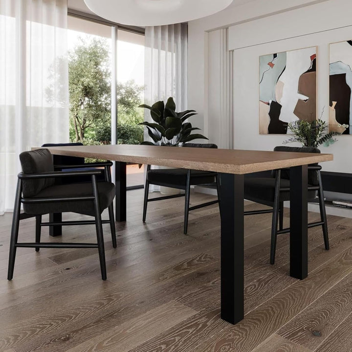 CM Furniture - Tischgestell Metall Stahl Modern | Tischbeine Schwarz - Tischkufen 4 Stück H72cm - 8x