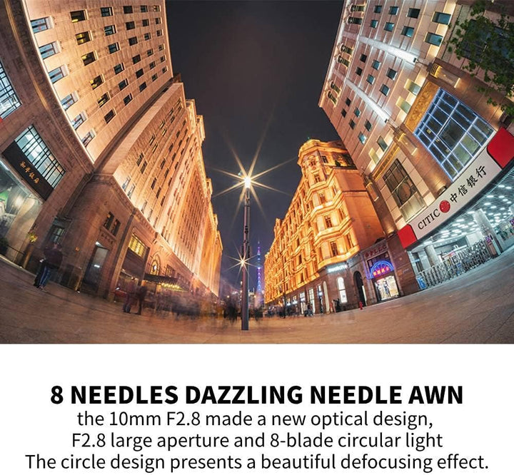 7artisans 178° Vollformat F2.8 Vollformat 10 mm Ultra-Weitwinkel-Fischaugenobjektiv manueller Fokus