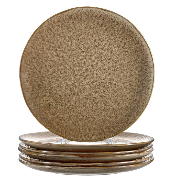 LEONARDO HOME 018537 MATERA 6er Set Teller, Keramik, beige, Beige