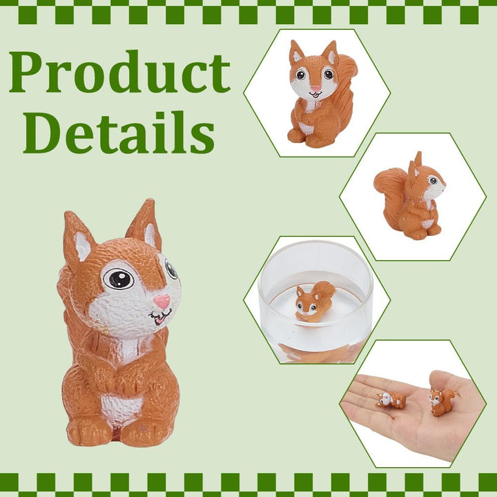 50 Stück Mini Eichhörnchen Aus Kunstharz Miniatur Eichhörnchen Figuren Winzige Waldtierfiguren 22x11