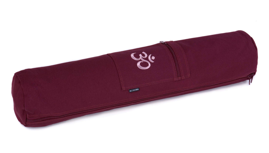 Yogatasche Yogibag® Basic - Zip - Cotton - 65 Cm - Om Bordeaux, Bordeaux