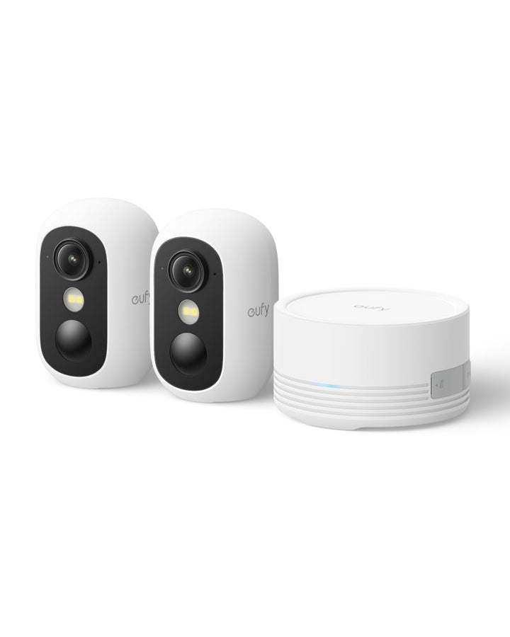eufy Security eufyCam C35 2-Kamera-Set – Kabellose Überwachungskamera aussen & innen, magnetische Ha