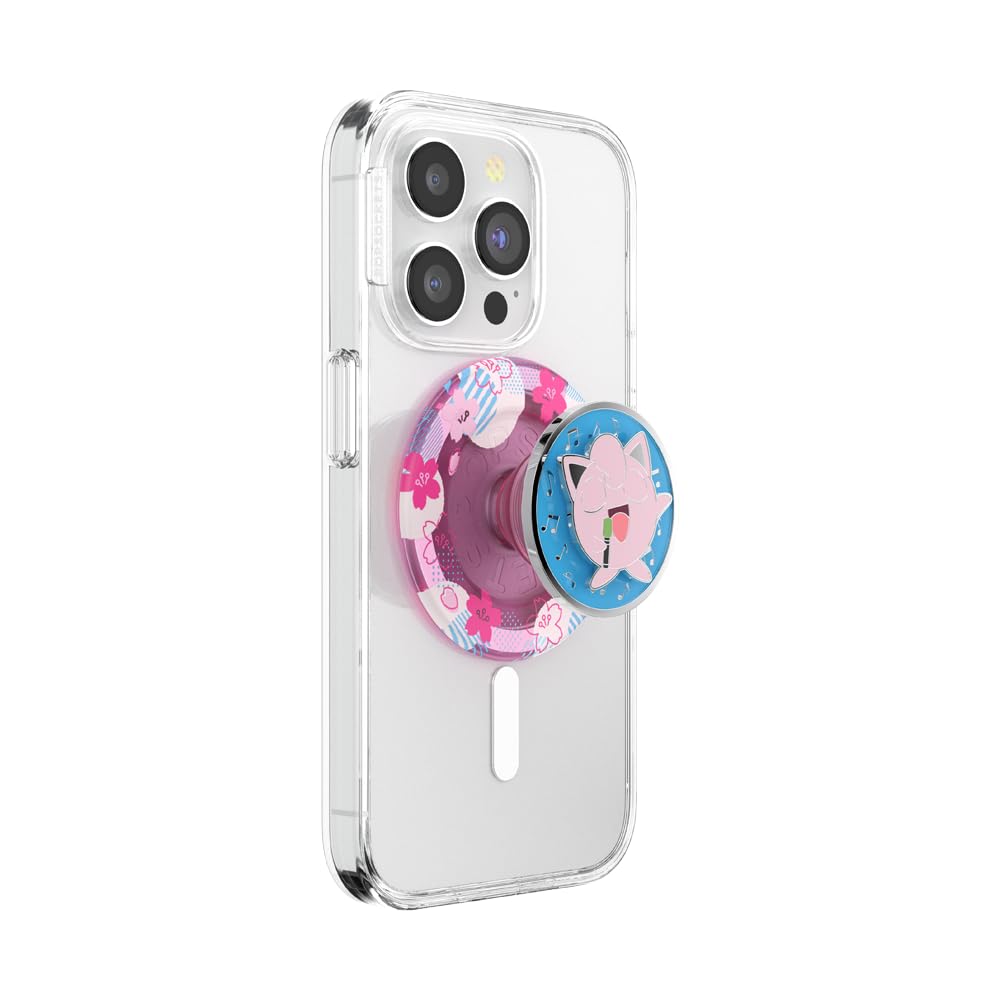 PopSockets runder Telefongriff kompatibel mit MagSafe, Adapterring im Lieferumfang enthalten, Te