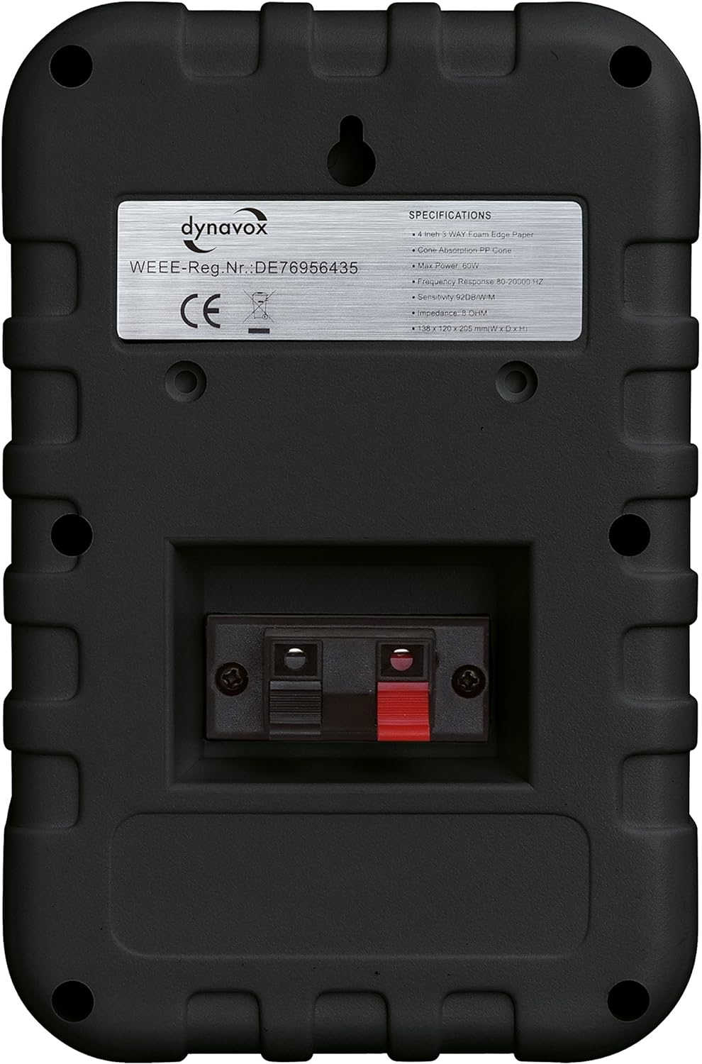 Dynavox 3-Wege Mini-Box mit Halterung für Wandmontage, Paar, Kleiner Surround-Lautsprecher für Heimk