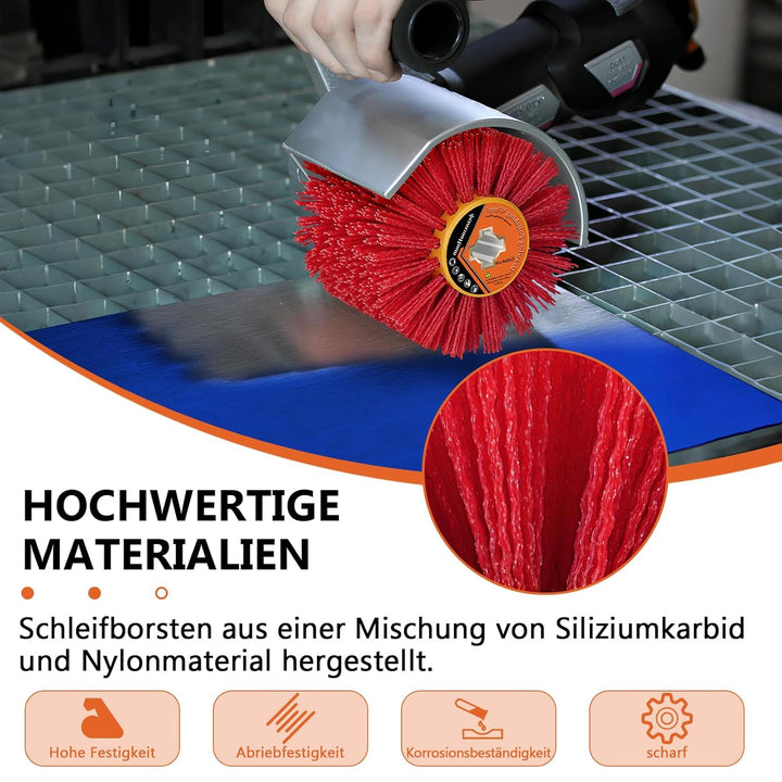 Nylonbürsten #120 Körnung| 120x100mm Schleifbürsten| Polierbürste zum Holzverarbeitung| Bürste für S