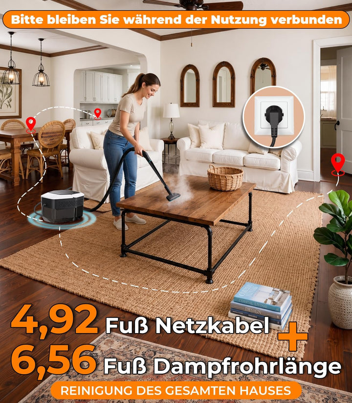 KYUT 16-in-1 Dampfreiniger【80% höhere Reinigungseffizienz – Branchenführer Nr.1】Dampfreiniger Handge