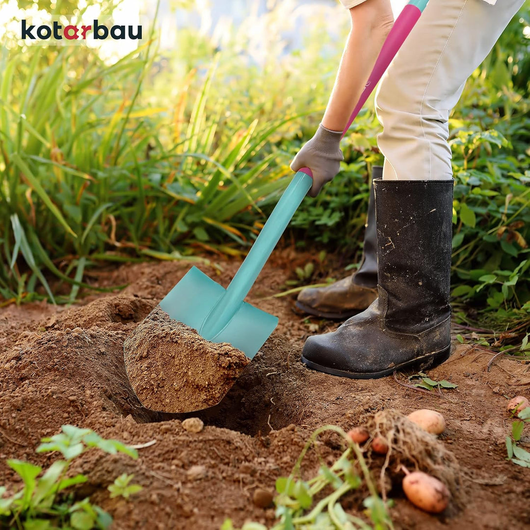 KOTARBAU® Gartenwerkzeug-Set für Damen Hacke Spaten Rechen Handschuhe
