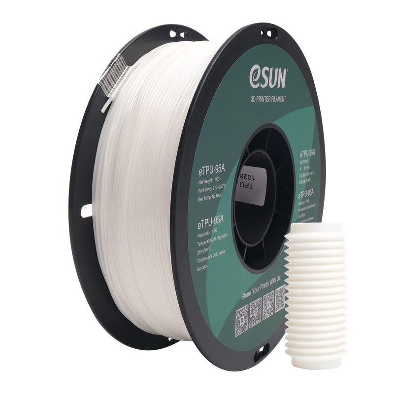 eSUN Flexibles TPU Filament 1.75mm, 3D Drucker Filament TPU-95A, Massgenauigkeit +/- 0.05mm, 1kg Spu